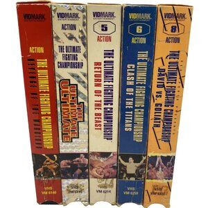 5 The Ultimate Fighting Championship VHS Lot 90s Wrestling Vidmark